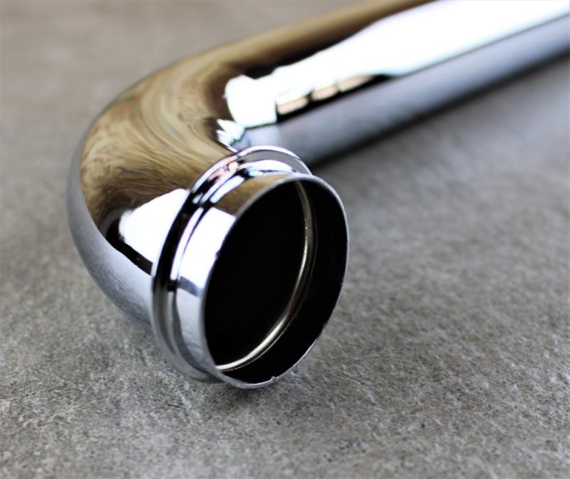 Siphon Abgangsrohr Wandrohr Edelstahl Länge 34,5cm 1 1/4 Zoll x 12 cm DN32